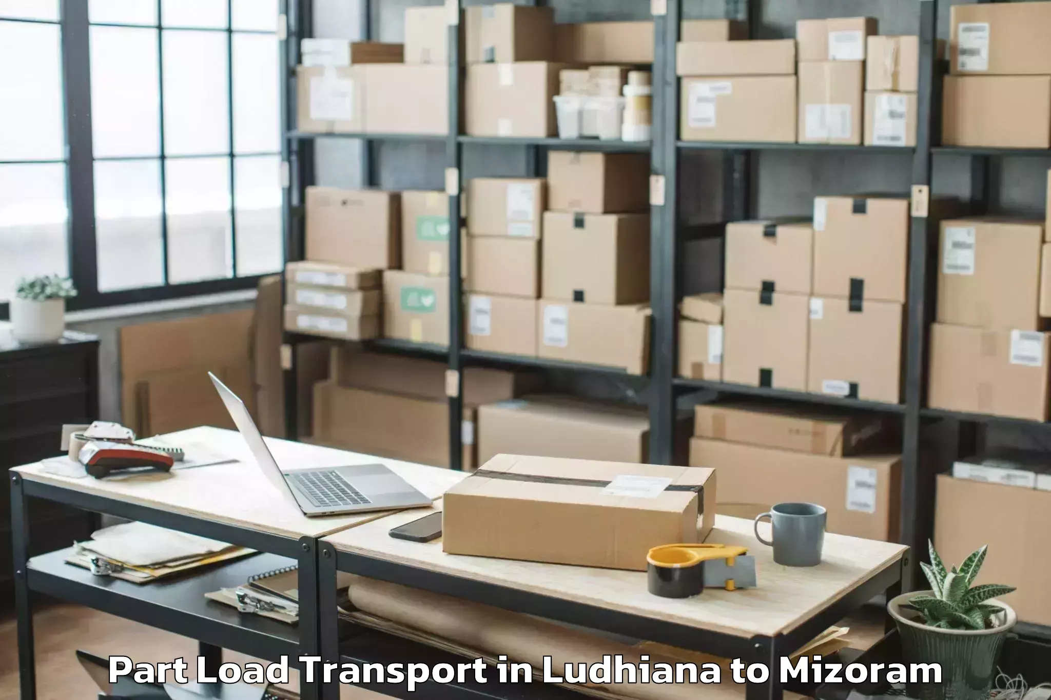 Discover Ludhiana to Darlawn Part Load Transport